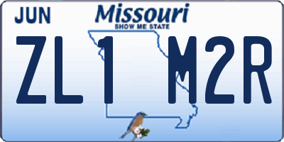 MO license plate ZL1M2R