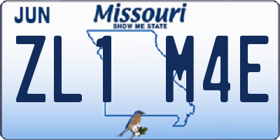 MO license plate ZL1M4E