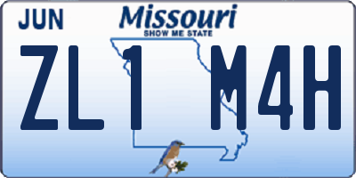 MO license plate ZL1M4H