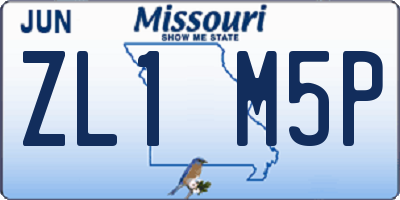 MO license plate ZL1M5P