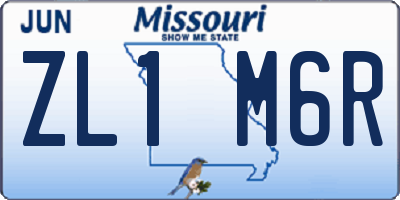 MO license plate ZL1M6R