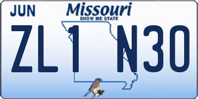 MO license plate ZL1N3O