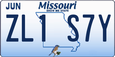 MO license plate ZL1S7Y