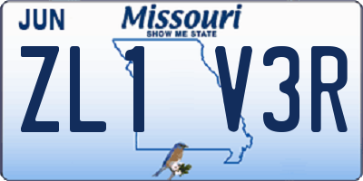 MO license plate ZL1V3R