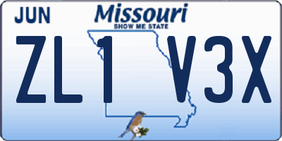 MO license plate ZL1V3X