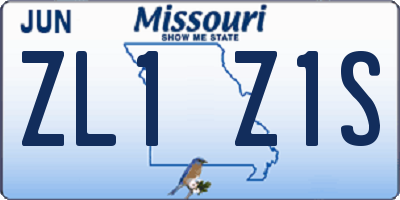 MO license plate ZL1Z1S