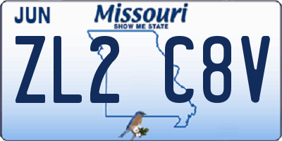MO license plate ZL2C8V