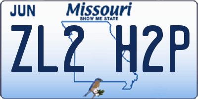 MO license plate ZL2H2P