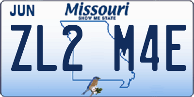 MO license plate ZL2M4E