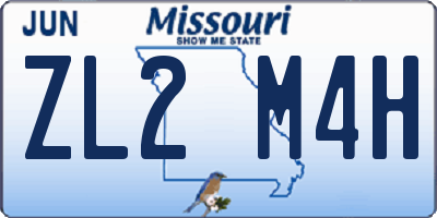 MO license plate ZL2M4H