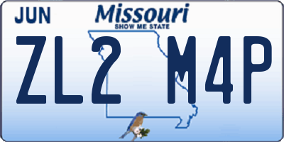 MO license plate ZL2M4P