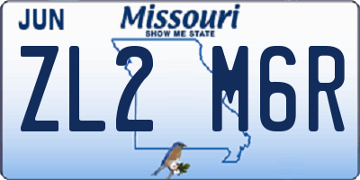 MO license plate ZL2M6R