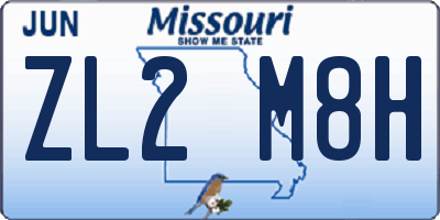 MO license plate ZL2M8H