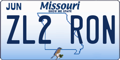 MO license plate ZL2R0N