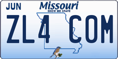 MO license plate ZL4C0M