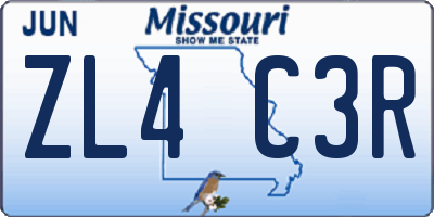 MO license plate ZL4C3R