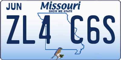MO license plate ZL4C6S