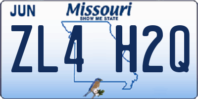 MO license plate ZL4H2Q