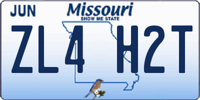 MO license plate ZL4H2T