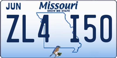 MO license plate ZL4I5O