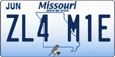 MO license plate ZL4M1E