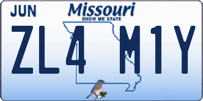MO license plate ZL4M1Y