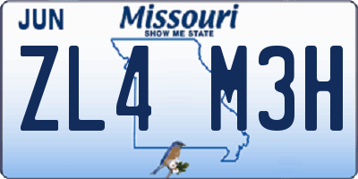 MO license plate ZL4M3H