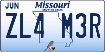 MO license plate ZL4M3R