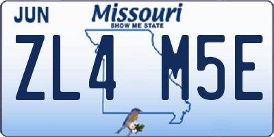 MO license plate ZL4M5E