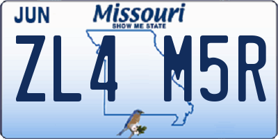 MO license plate ZL4M5R