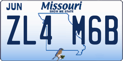 MO license plate ZL4M6B