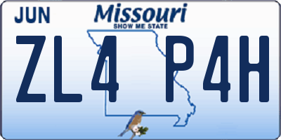 MO license plate ZL4P4H
