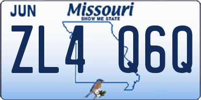 MO license plate ZL4Q6Q