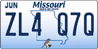 MO license plate ZL4Q7Q