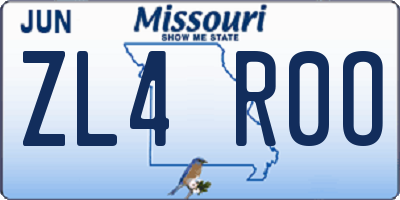 MO license plate ZL4R0O