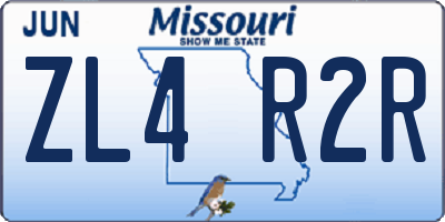 MO license plate ZL4R2R