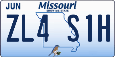 MO license plate ZL4S1H