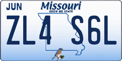 MO license plate ZL4S6L