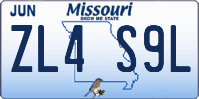 MO license plate ZL4S9L