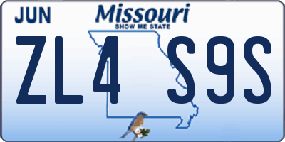 MO license plate ZL4S9S