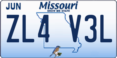 MO license plate ZL4V3L