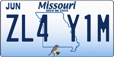 MO license plate ZL4Y1M