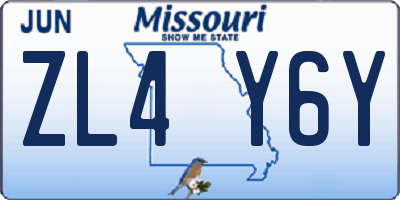 MO license plate ZL4Y6Y