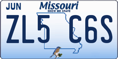 MO license plate ZL5C6S