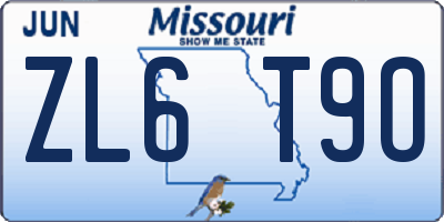 MO license plate ZL6T9O