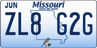 MO license plate ZL8G2G