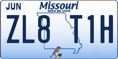 MO license plate ZL8T1H