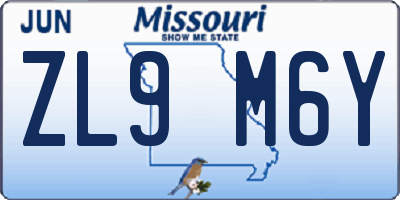 MO license plate ZL9M6Y