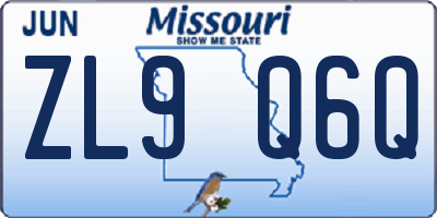 MO license plate ZL9Q6Q