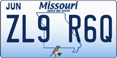 MO license plate ZL9R6Q
